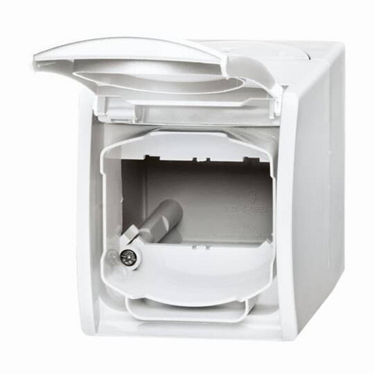 Busch-Jaeger Leergehäuse mit Beschriftungsfeld und Klappdeckel ocean IP44