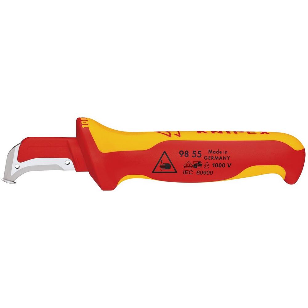 Knipex VDE Kabelmesser mit Gleitschutz VDE isoliert 155 mm