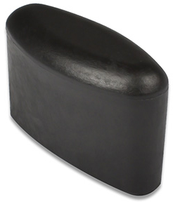 Kappen Ellipsenrohre 41 x 16 mm – Rohrkappe PE schwarz