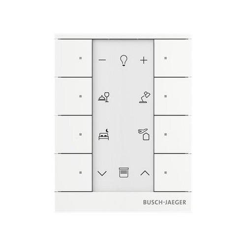 Busch-Jaeger Busch-Tenton®, 8-fach, Bedienelement, weiß, für Busch-free@home®