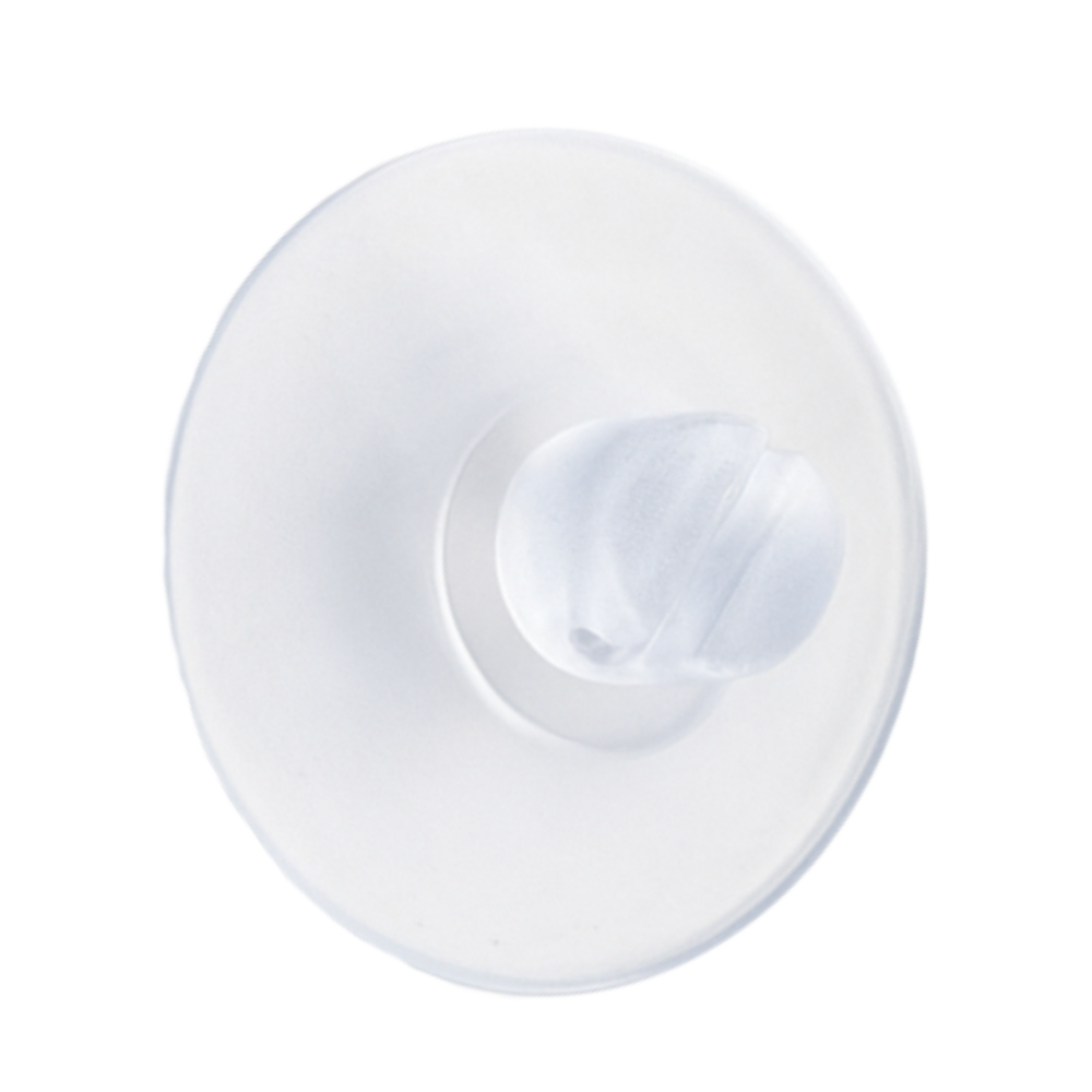 Haftsauger 20 mm – Saugnapf Weich-PVC natur, mit Schlitz