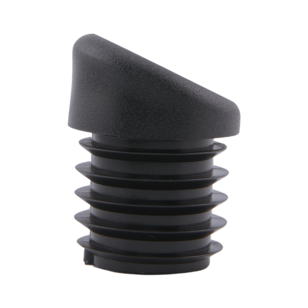 Lamellenstopfen schräg, rund 16x2-2,5 – PE schwarz, Winkel 6°