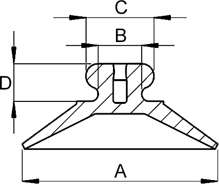 Saugnäpfe – Maßzeichnung