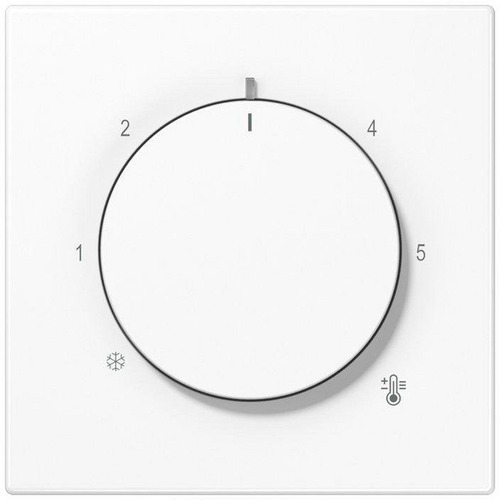 Jung Abdeckung für Thermostat, Temperatursymbol, Thermoplast, Serie LS, alpinweiß (LS1749BFWW)