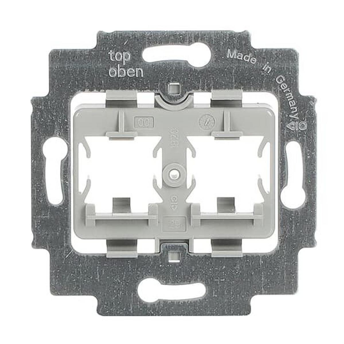 Busch-Jaeger Tragring mit grauem Sockel für 2 Modular-Jack-Einsätze