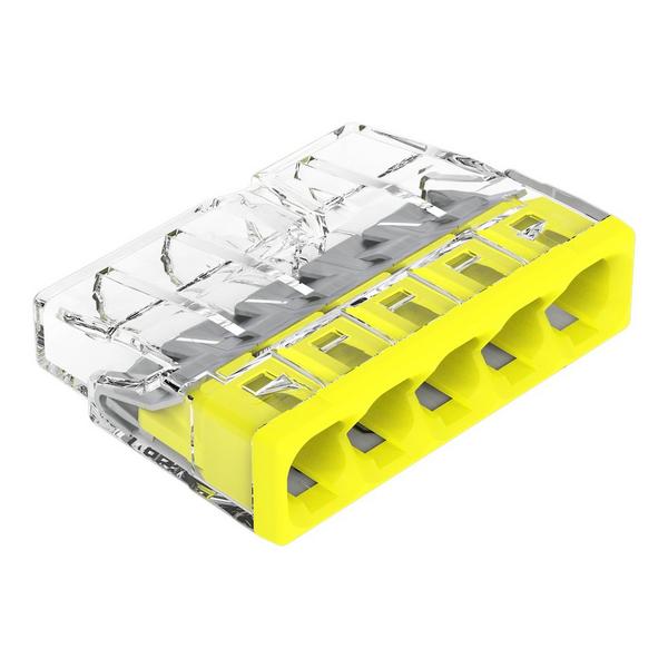 Wago Compact-Verbindungsklemme 2273-205, 5 Klemmstellen, bis 2,5 mm², transparent