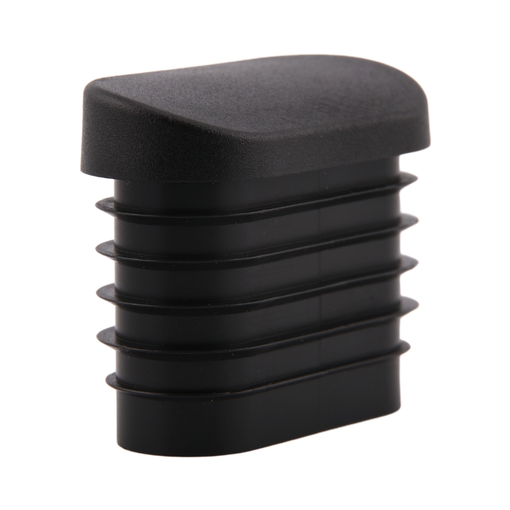 Lamellenstopfen schräg, oval 30x15x1-2 – PE schwarz, Winkel 0-20°