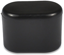 Kappen Ovalrohre 30 x 15 mm – Rohrkappe PE schwarz