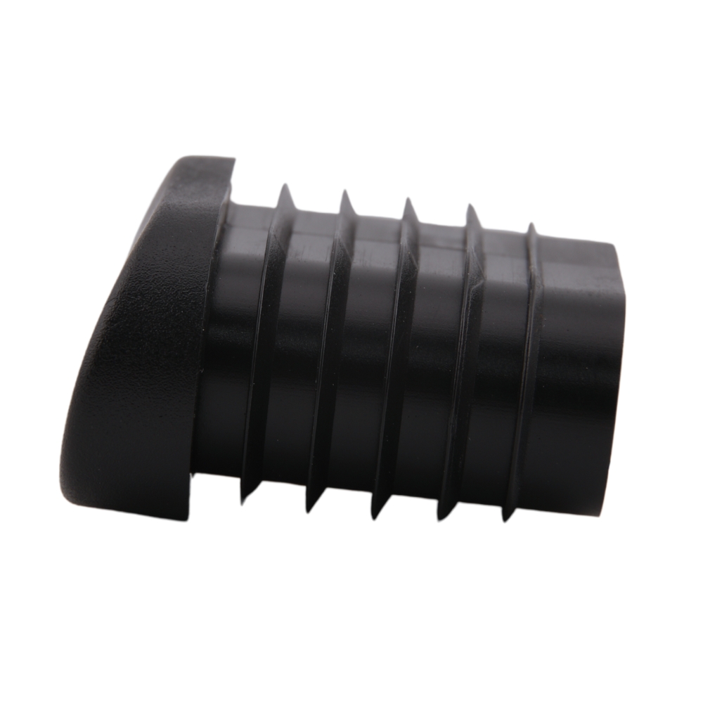 Lamellenstopfen schräg, oval 30x15x1-2 – PE schwarz, Winkel 0-20°
