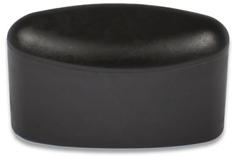 Kappen Ellipsenrohre 41 x 16 mm – Rohrkappe PE schwarz