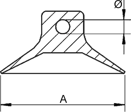 Saugnäpfe – Maßzeichnung