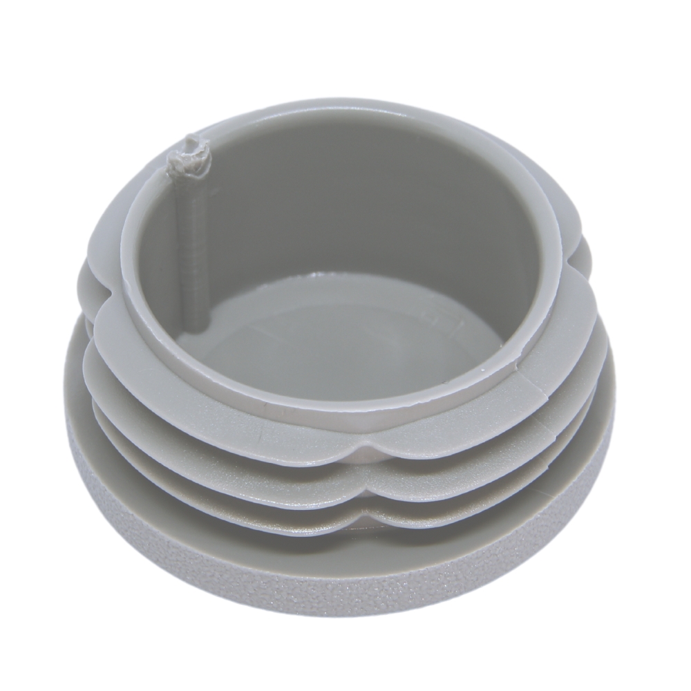 Lamellenstopfen rund 10x0,8-1,5 – PE grau, flach