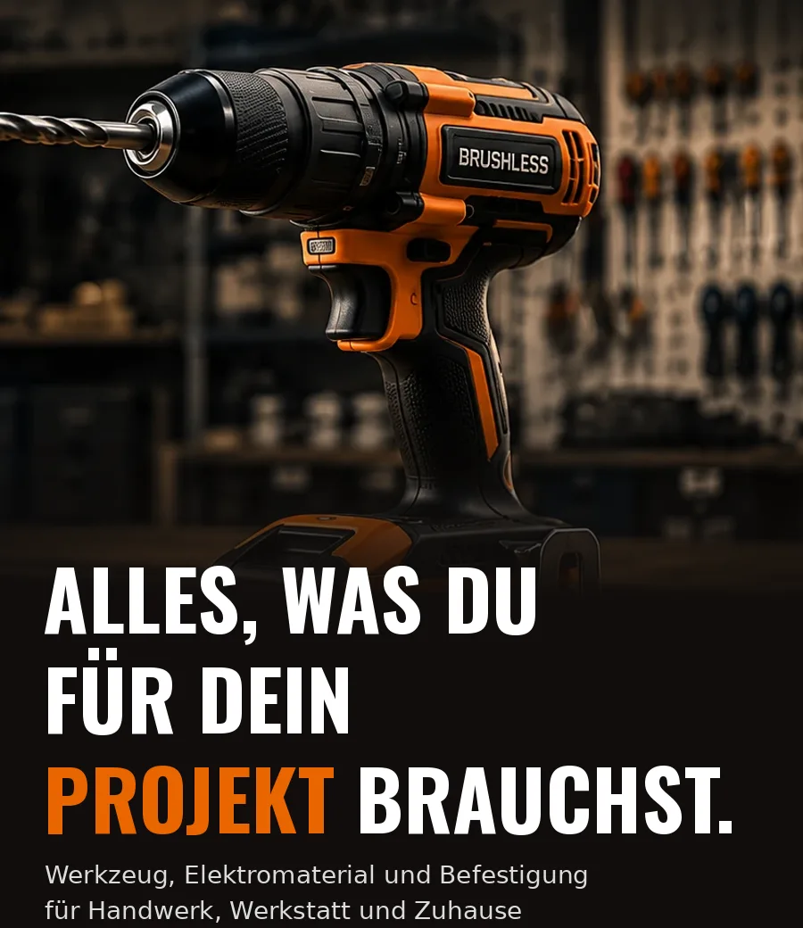 Alles, was du für dein Projekt brauchst – Werkzeug, Elektromaterial und Befestigung