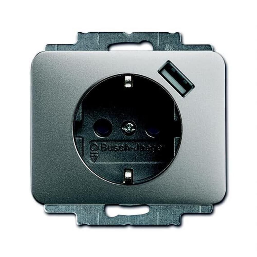 Busch-Jaeger 20 EUCBUSB-266, SCHUKO® USB-Steckdose mit erh. Berührungsschutz