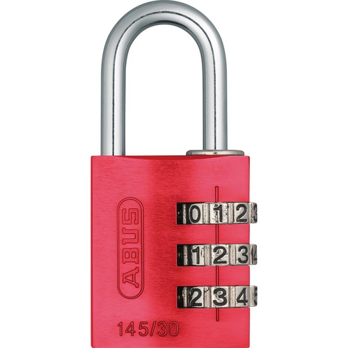 ABUS 145/30 rot mit EAN Alu.Zahlen-Kombinationsschloss