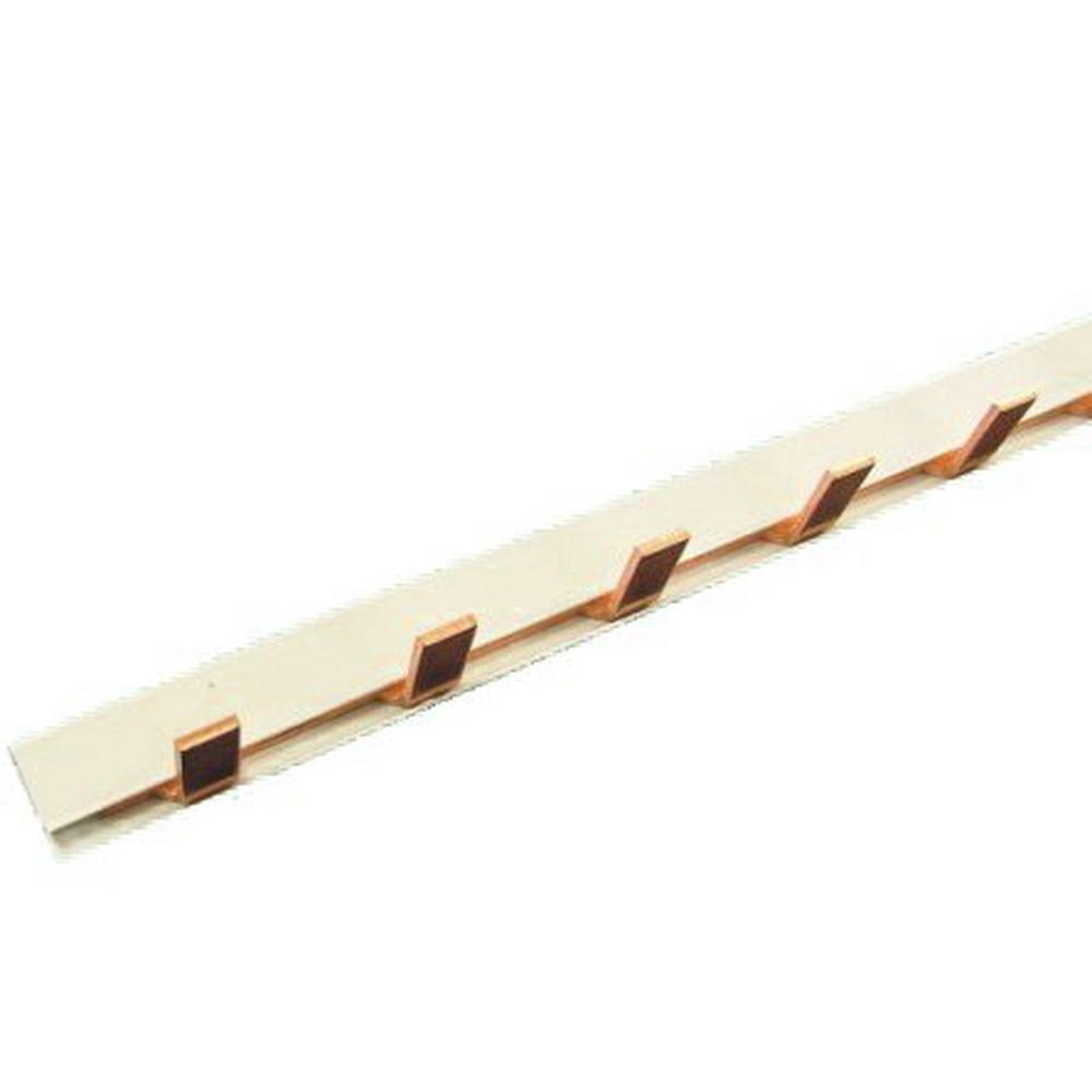 31012, Kammschiene 3-polig, Steg, Teilung 27 mm 80 A, 1 m lang 16 mm²
