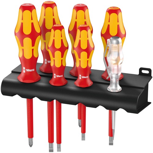 Wera VDE Schraubendrehersatz mit Spannungsprüfer, 7-tlg. 160i/7 Phillips Satz mit PH 1 + PH 2, 7-tlg.