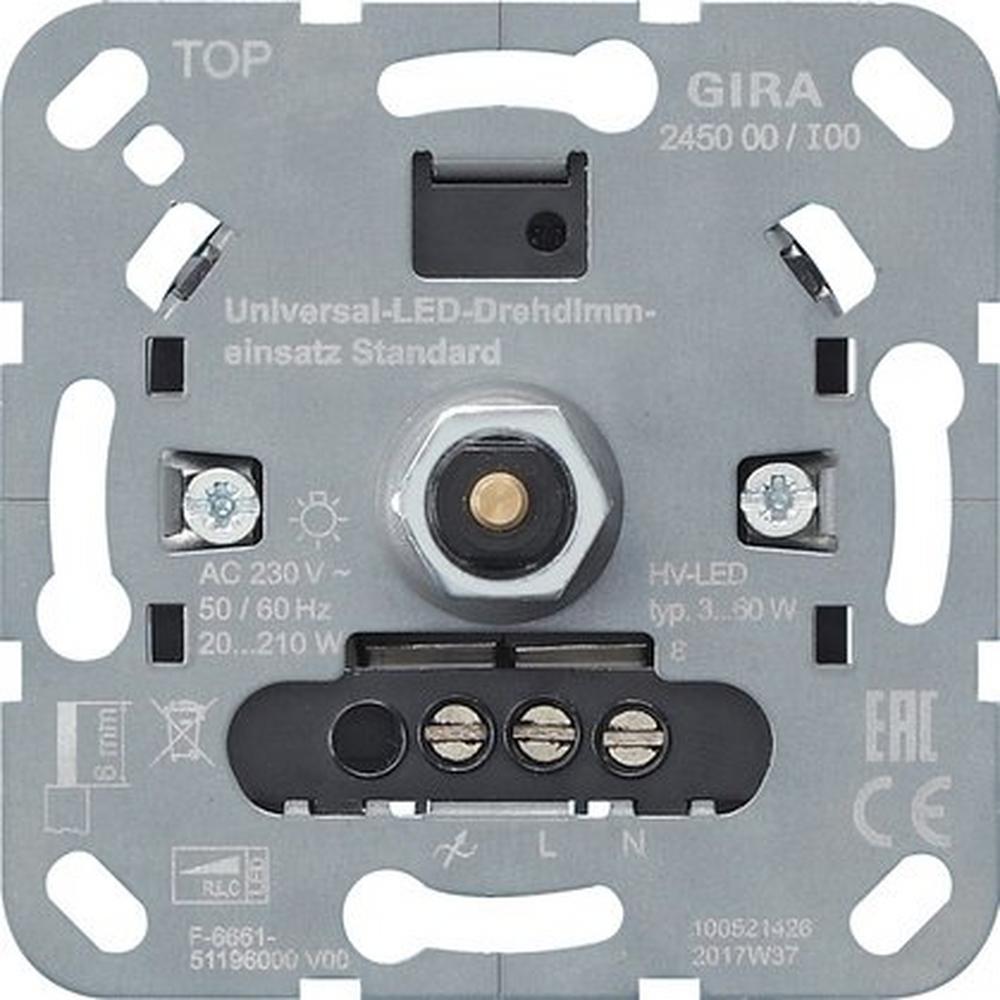 Gira 245000, S3000 Uni-LED-Drehdimmeins. Standard Einsatz