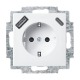 Busch-Jaeger 20 EUCB2USBAC-914, SCHUKO® USB-Steckdosen-Einsatz Safety+ mit USB A/C alpinweiß - Busch-balance® SI