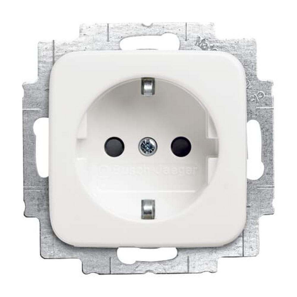 Busch-Jaeger 20 EURKS-214, SCHUKO® Steckdosen-Einsatz Safety+ ohne Spreize alpinweiß - Reflex SI