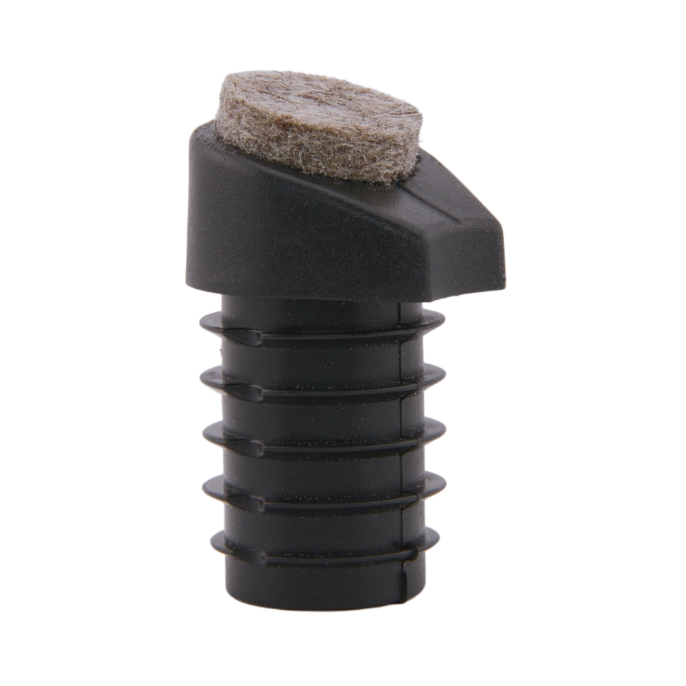 Lamellenstopfen schräg, rund 18x1,5-2 – PE schwarz, Winkel 12-18° (300003306)