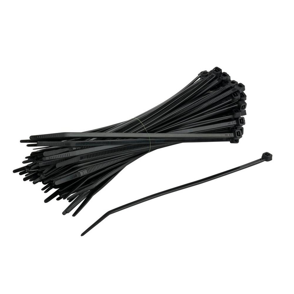 DEVI Kabelbinder, Kabelbinder, schwarz, 100 Stk. Pkg UV-beständig,