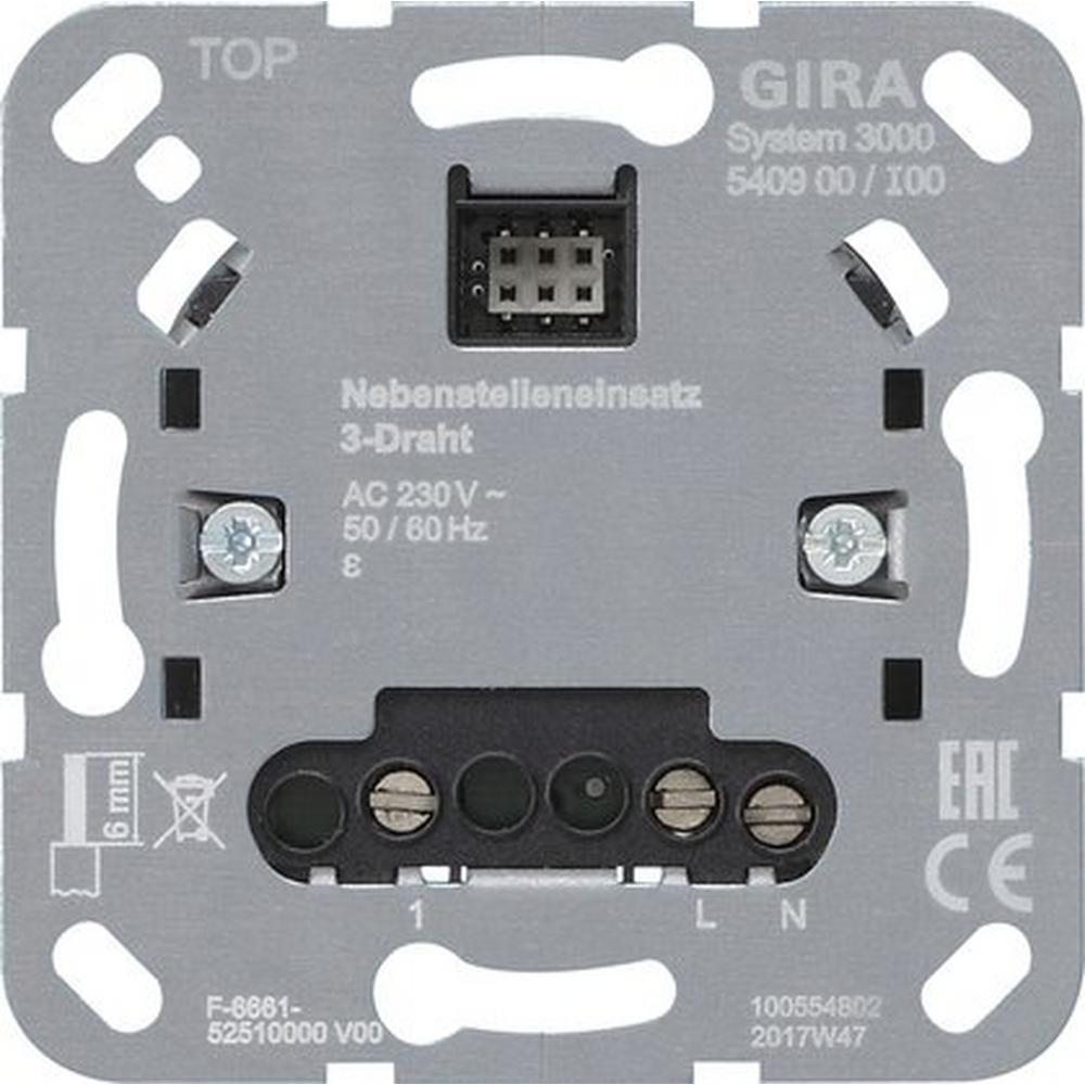 Gira 540900, S3000 Nebenst.eins. 3-Dr Einsatz