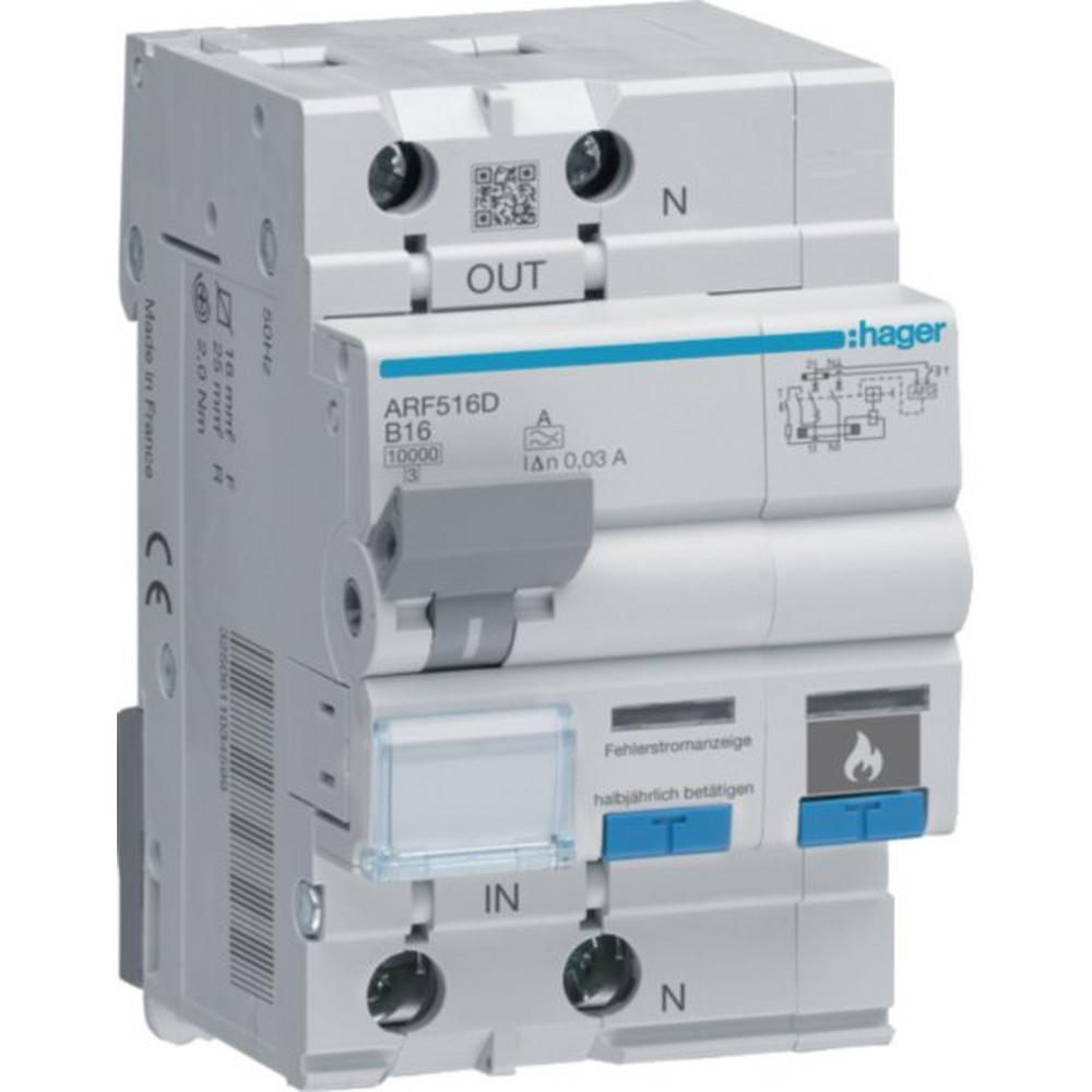 ARF516D, AFDD mit FI-LS 1P+N 10kA B-16A 30mA A 3M