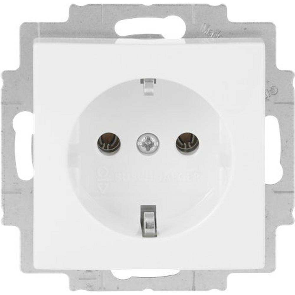 Busch-Jaeger 20 EUC-914, SCHUKO® Steckdosen-Einsatz mit Steckanschluss alpinweiß - Busch-balance® SI