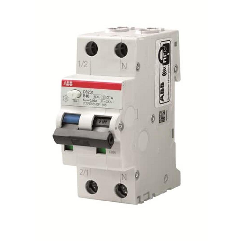 ABB DS201 C16 A30, FI/LS-Schalter 6kA, 1P+N, Typ A, C 16, 30mA