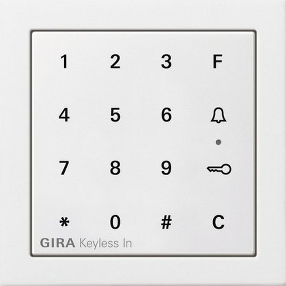 Gira 2605112, Gira Keyless In Codetastatur Flächenschalter Reinweiß