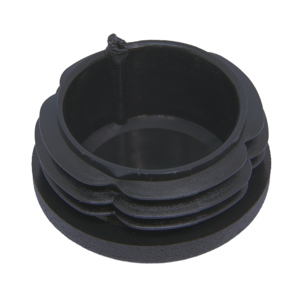 Lamellenstopfen rund 10x0,8-1,5 – PE schwarz, flach