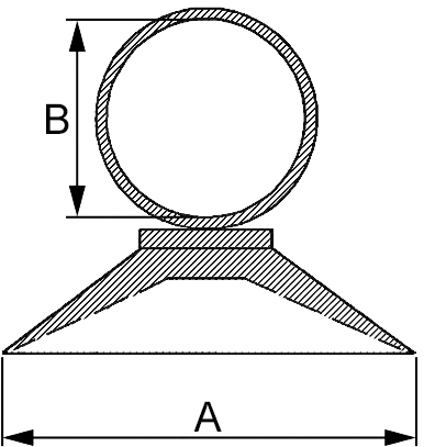 Saugnäpfe – Maßzeichnung