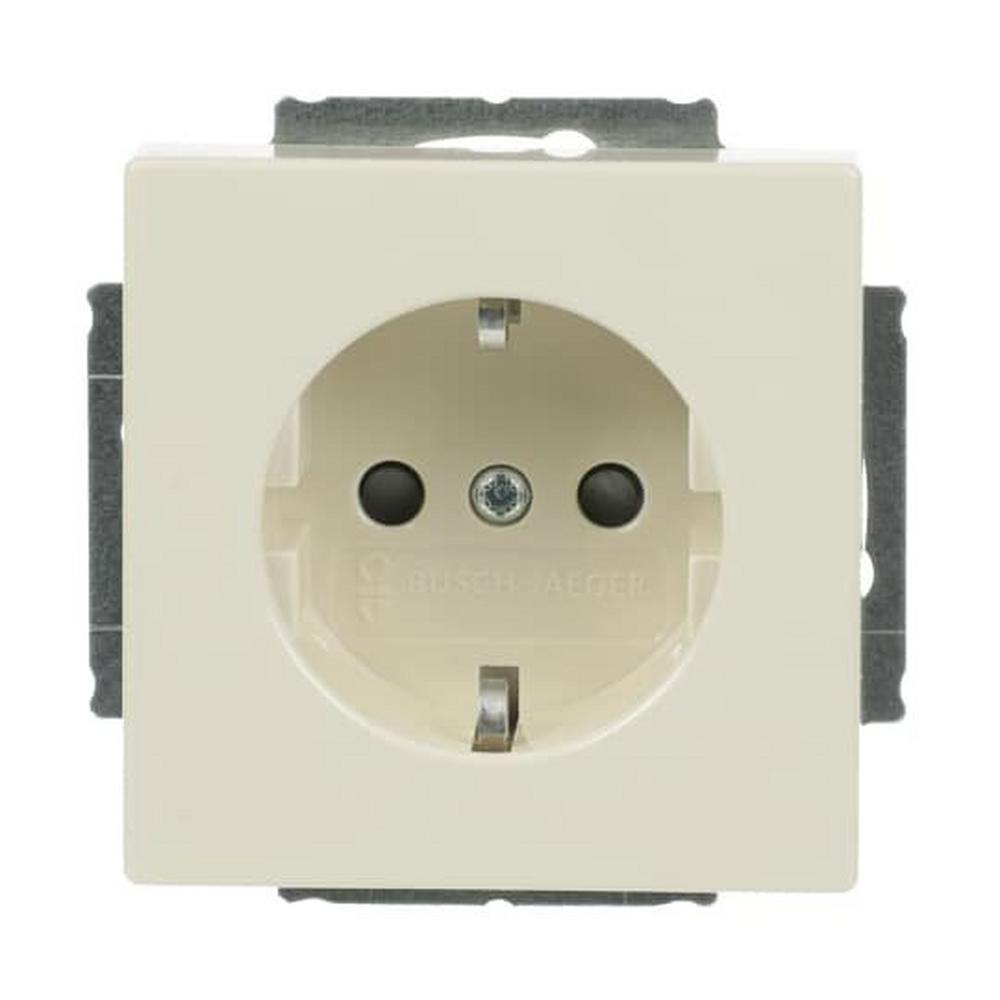 Busch-Jaeger 20 EUCKS-82, SCHUKO® Steckdosen-Einsatz Safety+ elfenbeinweiß - Plattform 63