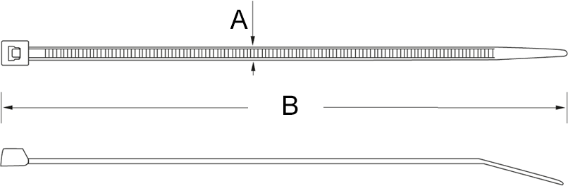 Kabelbinder – Maßzeichnung