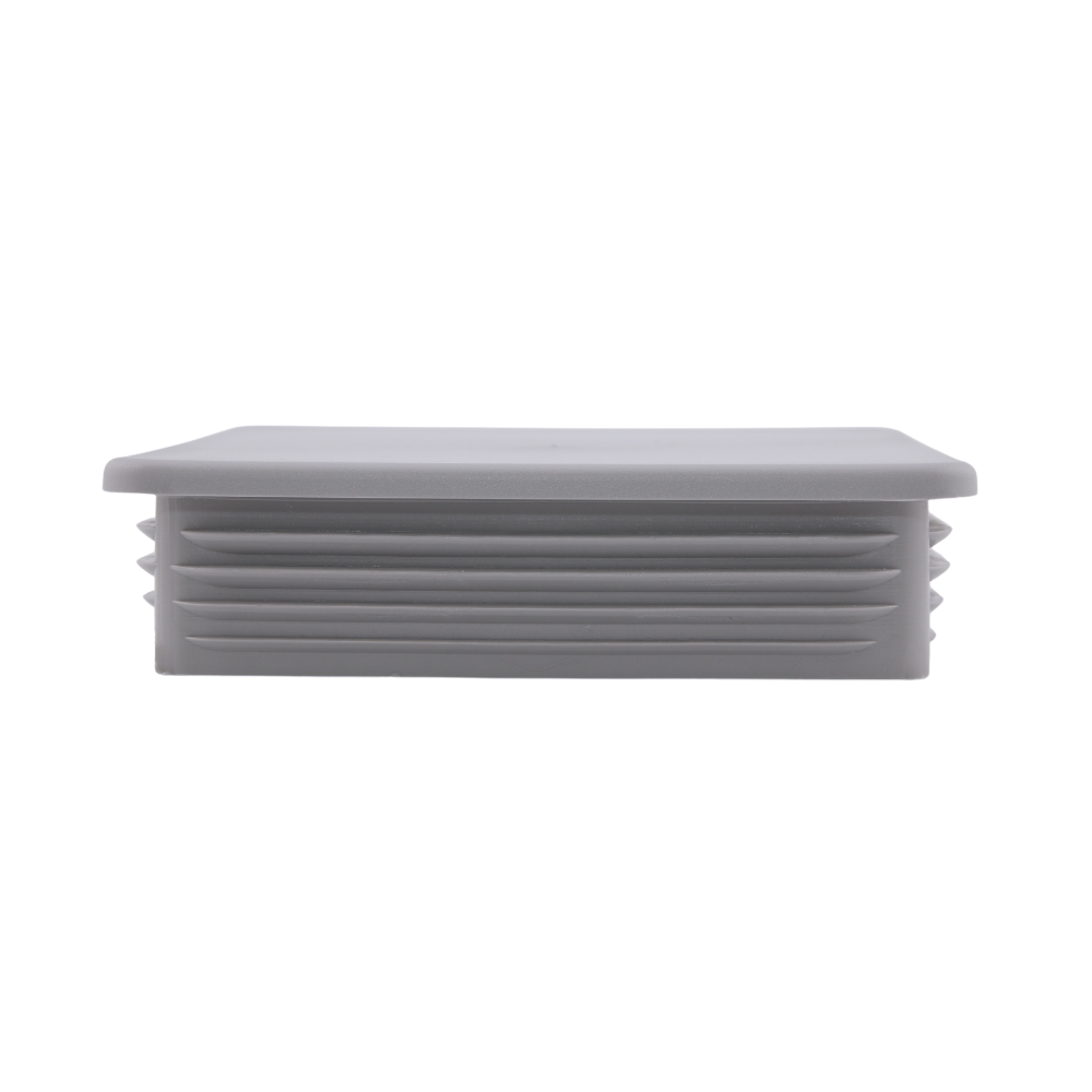 Lamellenstopfen quadratisch 75/75x2-4,5 – PE grau