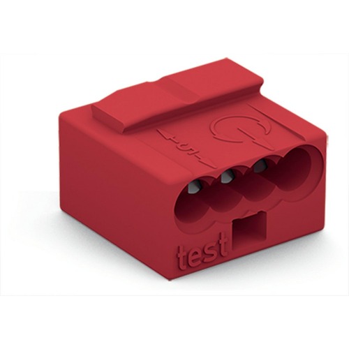 243-804, MICRO-Verbindungsdosenklemme Ø 0,8 mm 4 Leiter rot
