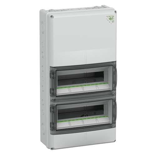 Spelsberg Kleinverteiler, grau, Schutzart IP65, 28 TE, Schlagfestigkeit IK08, Schutzklasse II, Bemessungsspannung 400V AC, DLG, UL-EU, VDE, halogenfrei (73362801)