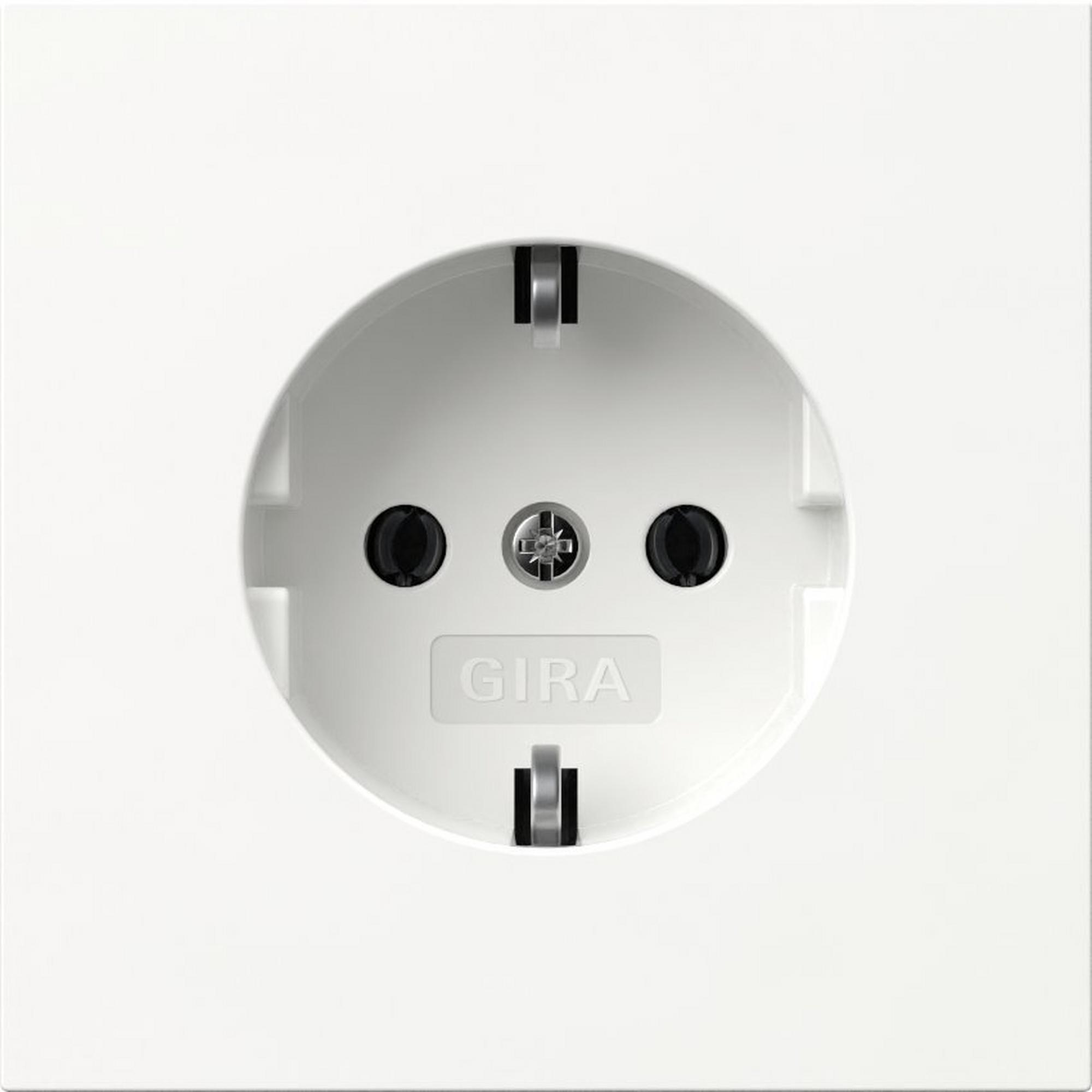 Gira 418870, SCHUKO-Steckd. Flächenschalter Reinweiß