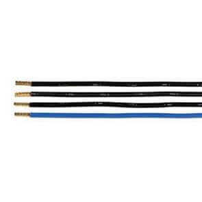 Pollmann Zählerzugangsleitung 4‑polig, vormontiert 4 × 10 mm² – 360 mm Leitung mit Aderendhülsen, VDE-konform, schwarz/blau, sofort montierbar