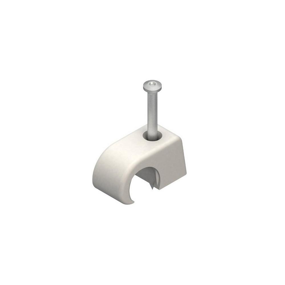 Kleinhuis 2723/25, BI-Krallenschelle, mit Nagel-Ø 2 mm, NL 25 mm, für Kabel-Ø 7-11 mm, Kunststoff PP, RAL 7035, lichtgrau