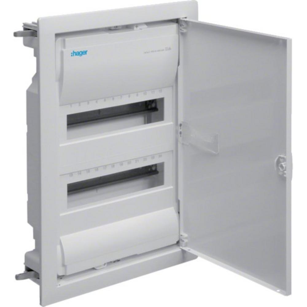 Hager VH24NC, Kleinverteiler volta, Hohlwandverteiler, 2x12 PLE, IP30, SKII, Stahlblechtür
