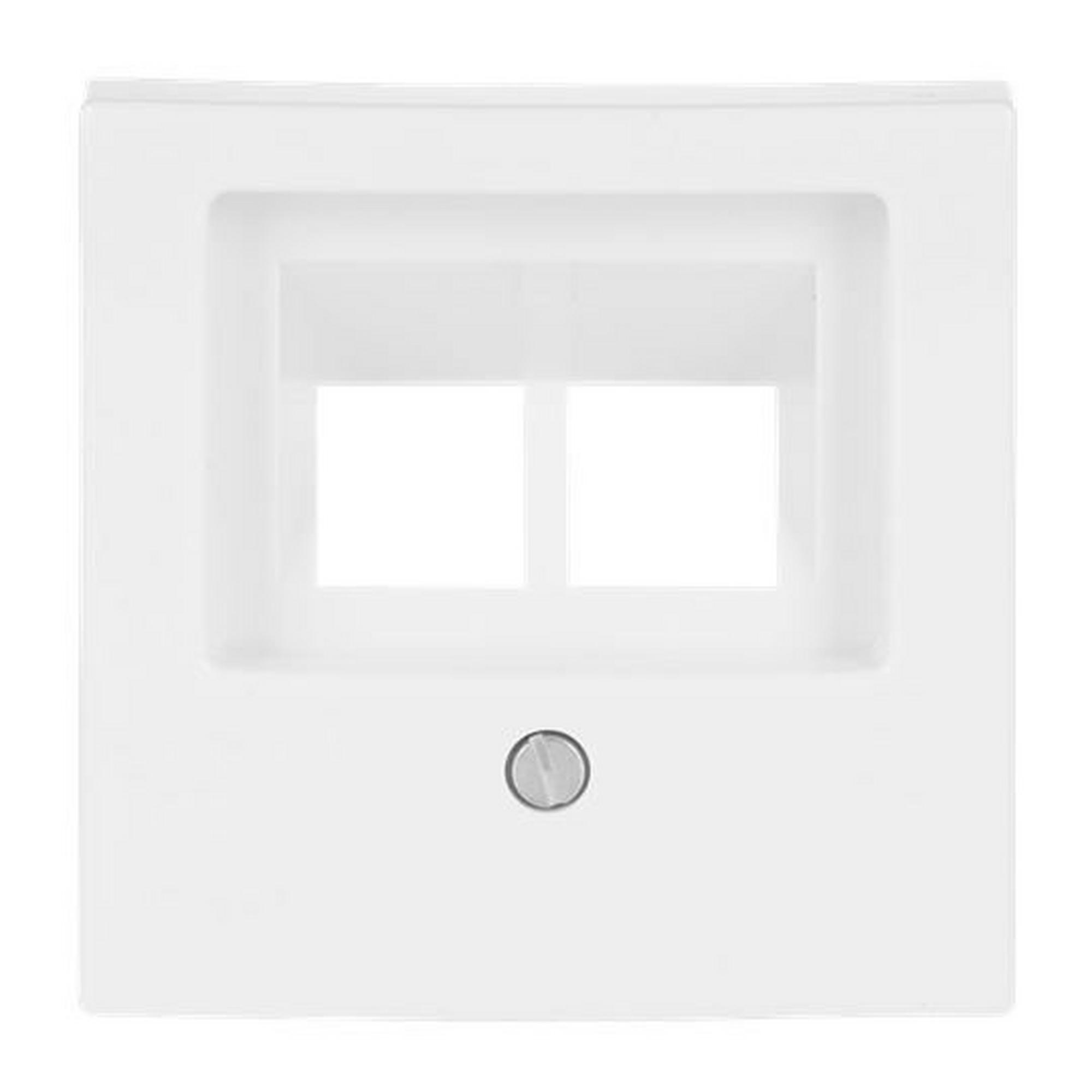 Busch-Jaeger 1803-02-914, Zentralscheibe UAE/IAE (ISDN) 2-fach alpinweiß - Busch-balance® SI