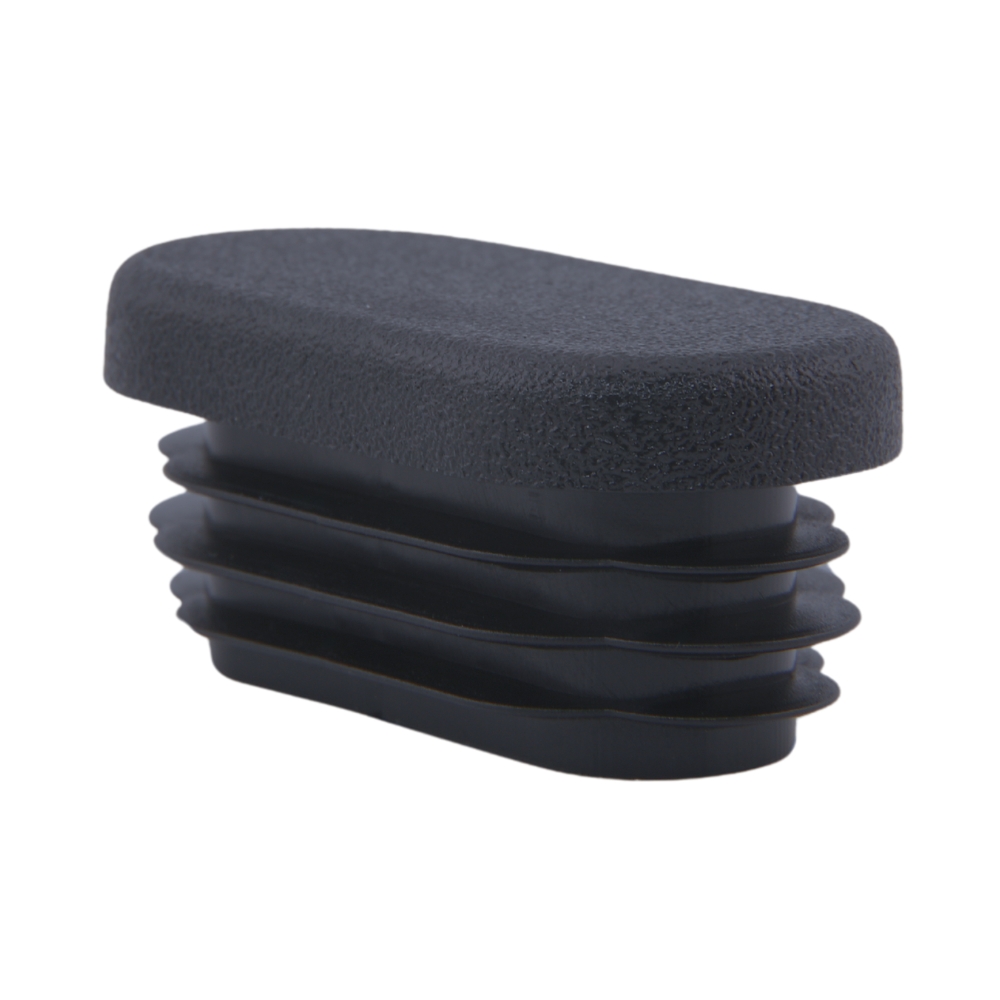 Lamellenstopfen oval 20/10x1-2 – PE schwarz
