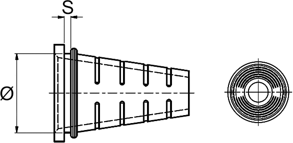 Muffentüllen – Maßzeichnung