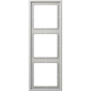 Jung Rahmen 3fach, LS 990, IP 44, Duroplast, lichtgrau, senkrechte und waagerechte Montage (LS983LG)