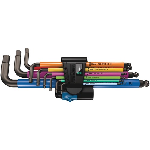Wera 9 Hex-Plus Winkelschlüsselsatz mit Haltefunktion 950/9 Hex-Plus Multicolour HF 1 1,5 - 10 mm