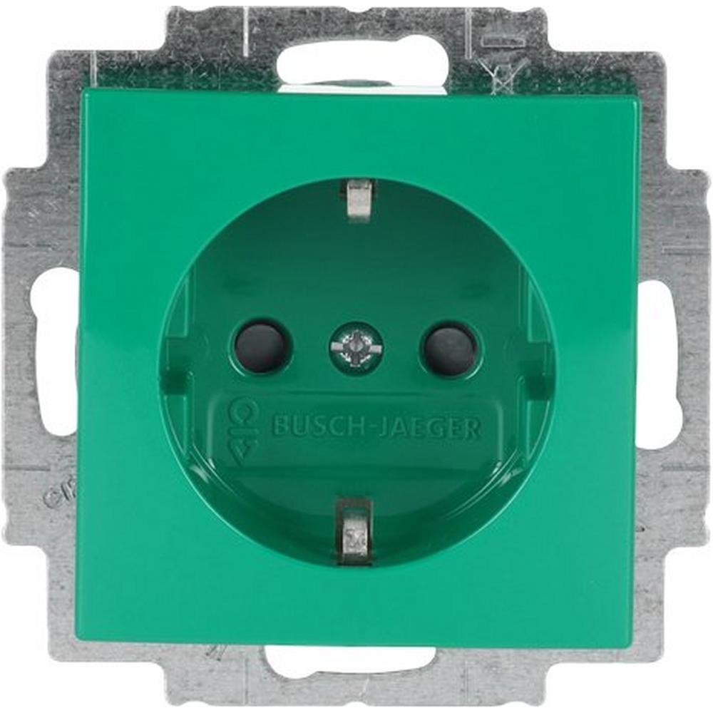 Busch-Jaeger 20 EUCB-13-914, SCHUKO® Steckdosen-Einsatz Safety+ grün - Busch-balance® SI
