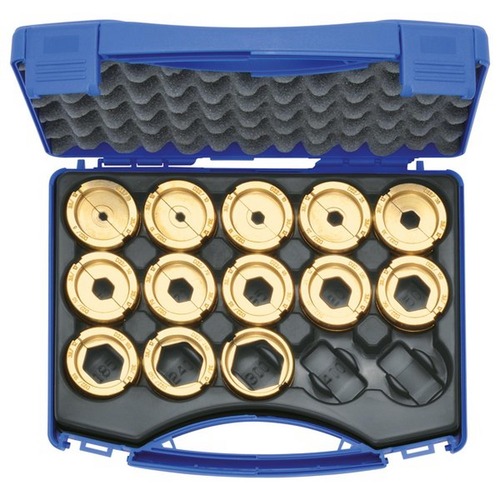 Klauke Presseinsatzset 6-300 mm² D 22 im Kunststoffkoffer, 14-teilig, Serie 22