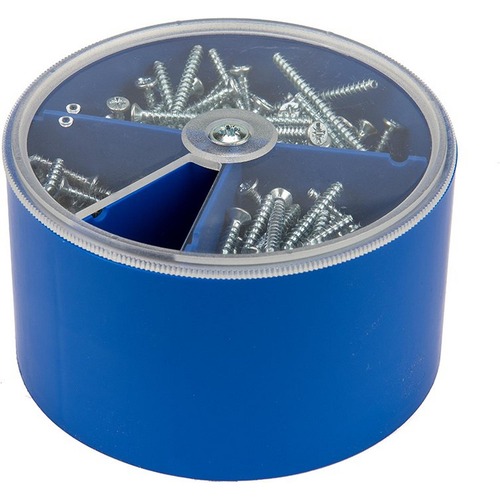 Newlec Kombi Geräteschrauben PZ1 / Schlitz (+/-) in der Schraubenbox (blau) gefüllt mit je 100 Stück 15,25 und 40 mm (Preis 100 Boxen / Abgabe ab 1 Stück)